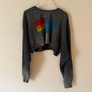 NWT AVIATOR NATION CROPPED SWEATSHIRT